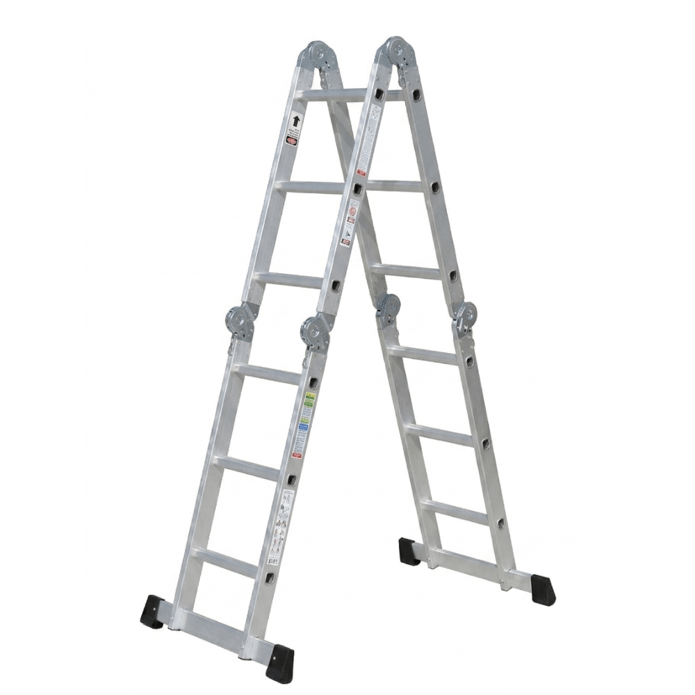 Confira os principais modelos de escadas portátil 10 Escada de Aluminio Articulada 4x3 12 Degraus Novipro 2